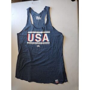 The North Face Womens USA Graphic Tank Top Athletic Summer‎ Heather Size L